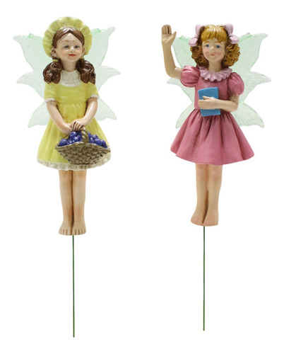 2 Piezas Mini Estatua De Hadas Estatuas De Jardín Figuras