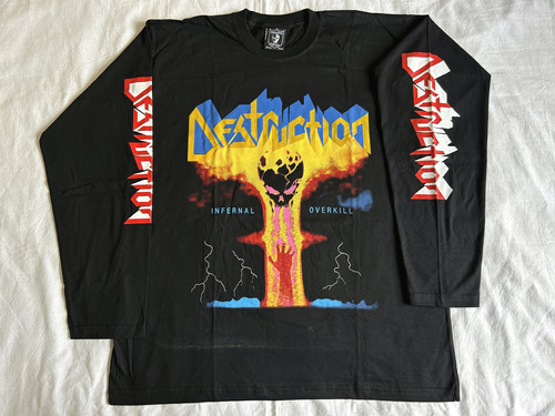 Polo Manga Larga Destruction - Infernal ( L ) Thrash Metal