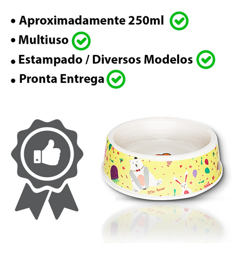 Bebedouro/comedouro P/ Caes E Gatos Cor: Animais Sortidos 4