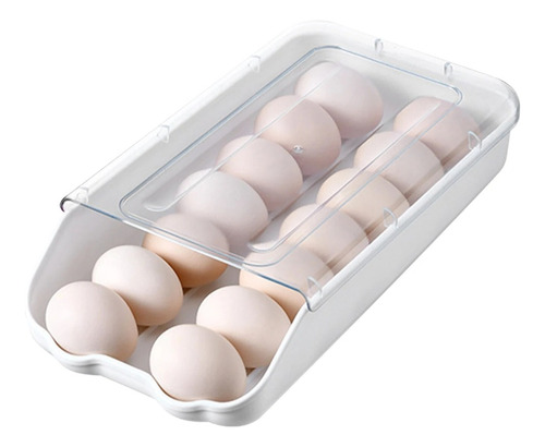 Caja Organizador Multiuso Huevera 14 Huevos Apilable Nevera