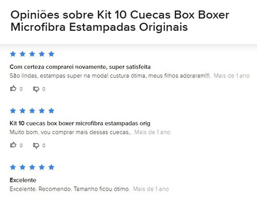Imagem 2 de 8 de Kit 10 Cuecas Box Boxer Microfibra Estampadas Originais