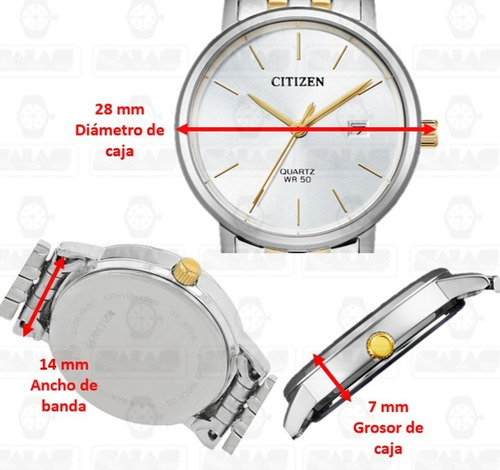 Imagen 3 de 8 de Reloj Citizen 61063 Eu6094-53a Dama Acero Inoxidable Full