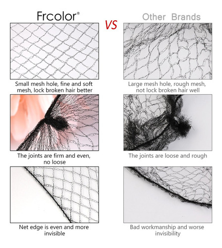 Redecillas De Malla Elástica Invisible I Frcolor, 100 Unidad