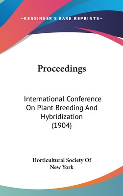 Libro Proceedings: International Conference On Plant Bree...