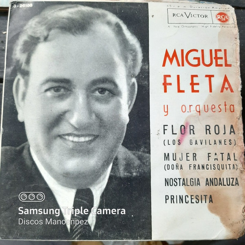 Simple Sobre Miguel Fleta Y Orquesta Rca Victor C24