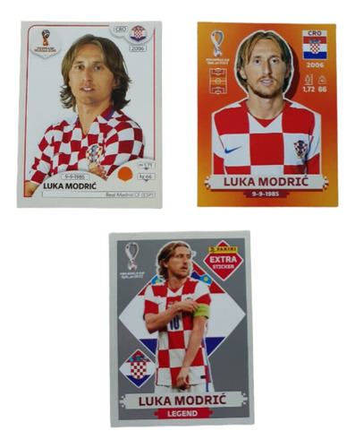 Figuritas Sueltas De Colección Mundial Luka Modric X3 Panini