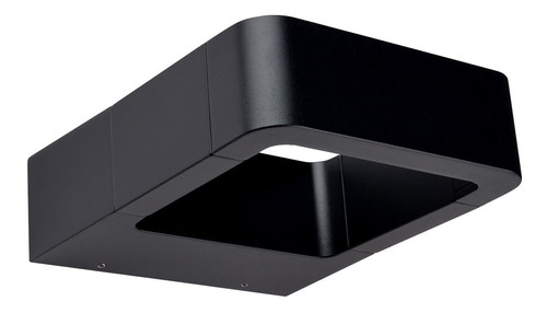 Luminaria Led Pared Tubular Aluminio Negro Exterior 10w Blan