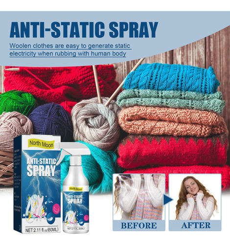 2×spray Antiestático For Ropa De Casa Y Edredones