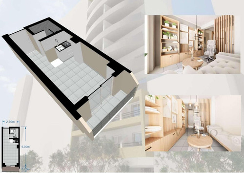 Venta Monoambiente Barrio Sur A Estrenar - Frente