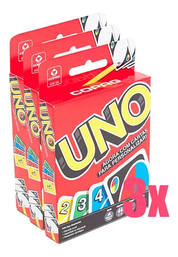 Kit com 3 caixa de Jogo De Cartas - Uno - Copag - Original