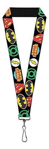 Hebilla Hacia Abajo Lanyard10justice League Superhero Logos