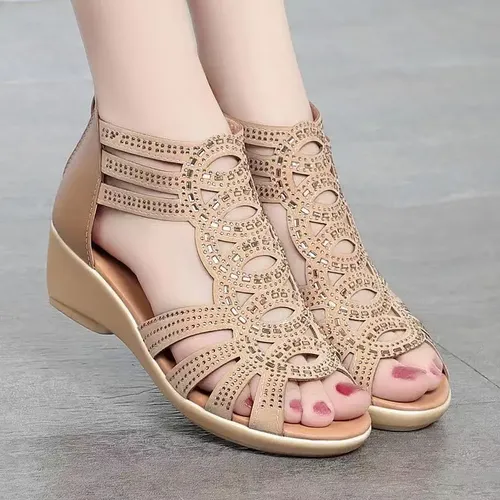 Zx Sandalias Romanas Cuero Suave Para Mujeres - Estilo