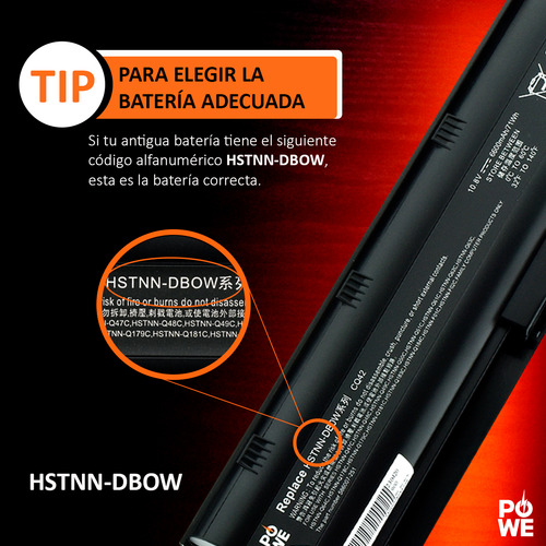 Bateria Mu09 Compatible Con Laptop Hp Envy 17-2101tx Pavilion Dm4-3010tx Dv3-4102tx Dv6-3040st 6199us 6c15nr Dv7-4171ss 6085eg G4t-1300 Cto G6-1001em 1317sx 2008sr Cq42-108tu Cq57-214nr Btry11381 Powe