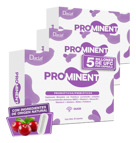 Probióticos Para Mujer Flora Vaginal Prominent Quod 90 Cáps Sabor Sin Sabor