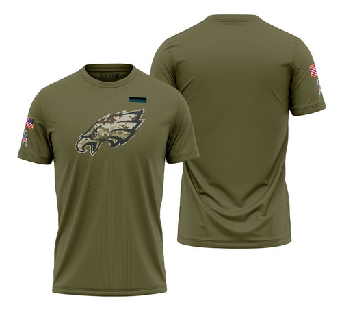 Playera Águilas De La Philadelphia Eagles Army Verde Militar