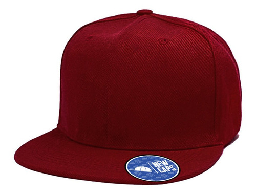 Gorra Plana Snapback Excelente Calidad Bordo Varios Colores