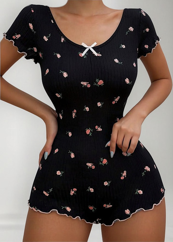 Pijama Enterito De Una Pieza Para Mujer Con Diseño