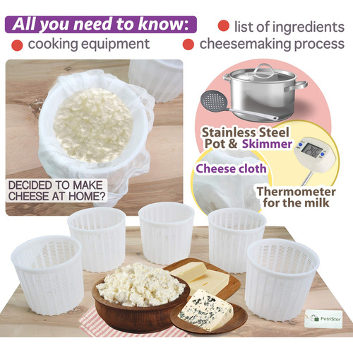 Molde Para Hacer Queso Fresco 2,8 Litros Suministros Cas