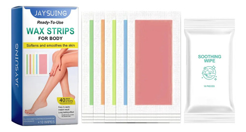 Set De Tiras De Cera For Piernas Depilación Suave Y Limpia