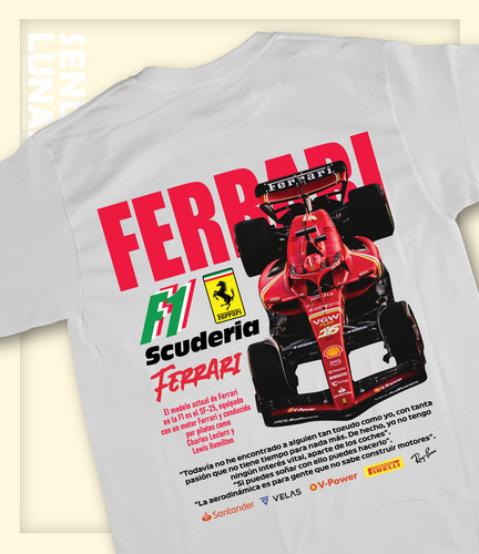 Playera De Algodon Ferrari Vehiculos Carrera