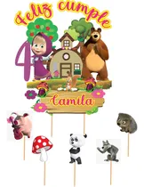 Comprar Adorno Torta Cake Topper Masha Y El Oso Todas Las Tematicas