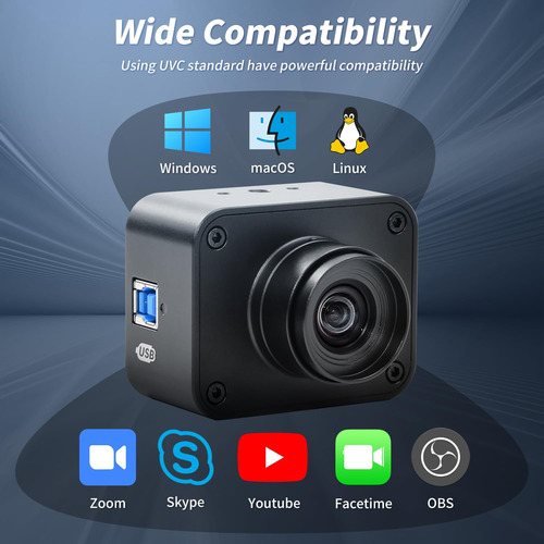 Cámara Usb Mokose 4k, Webcam Con Enfoque Manual Usb3.0 Y