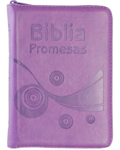 Biblia Rvr60 Cierre Canto Plateado Promesas Im Piel Lila