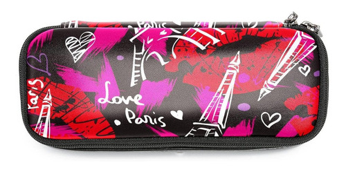 Estuche Lapiz Cuero Pu Paris Torre Eiffel Labio