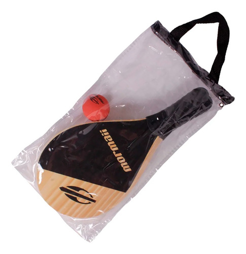 Kit Jogo De Frescobol Mormai Preto - Bel Fix