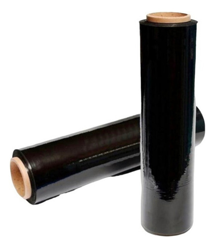 Rollo Film Stretch Virgen Negro 50cm 100% Cubritivo Caja X 6