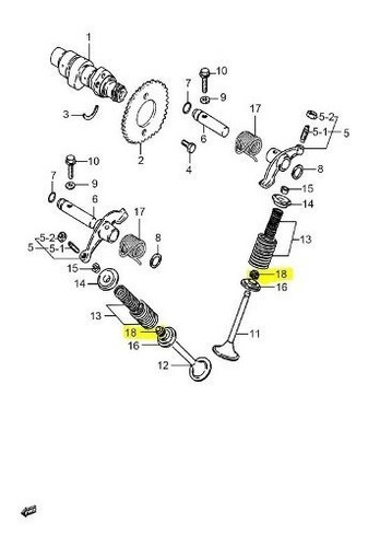 Par Retentor Válvula Suzuki Yes 125 Gsr 150i 0928905018
