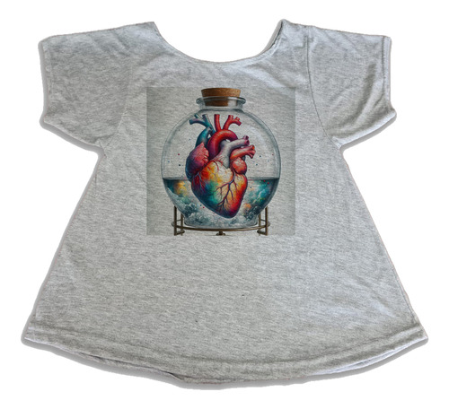 Musculosa Dama Corazon Watercolor Frasco Posima Color