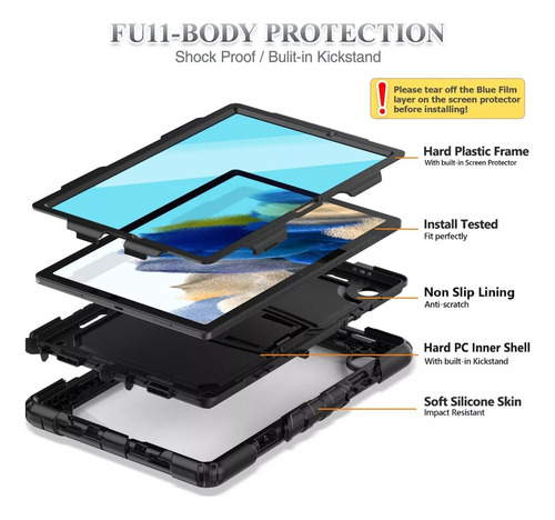 Capa Seymac Para Samsung Galaxy Tab A8 10.5 2022 Com Alça