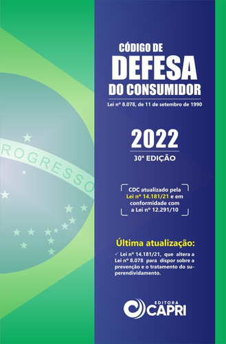Imagem 1 de 2 de Livro Código De Defesa Do Consumidor 2022