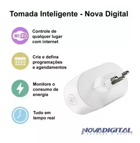 Kit 4un Tomada Inteligente Wifi Smart Home 16a Alexa