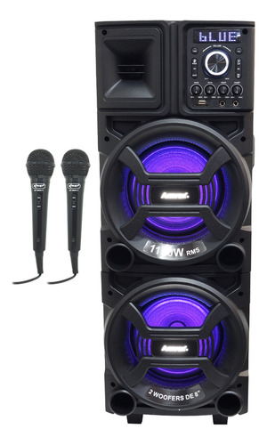 Caixa Som Amplificada Bluetooth 1100w Rms Usb 2 Microfone
