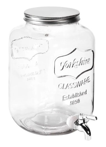 Dispensador Vintage De Agua En Vidrio 8 Litros Y Base