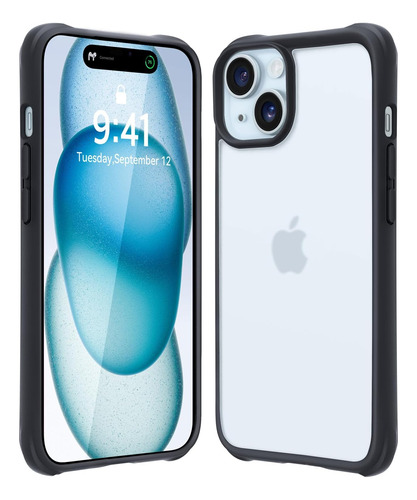 Funda Protectora De Celular Mkeke, Para iPhone 15, Negra