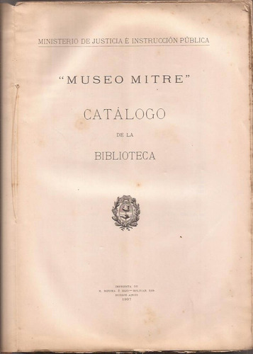 Museo Mitre Catálogo De La Biblioteca
