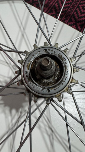 Rueda Llanta Rodado 24 Genérica Para Bicicleta Con Piñon Plateado (Usado)