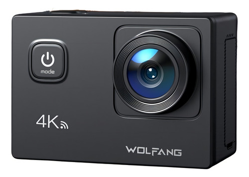 Câmera sportiva Wolfang GA100 4K preta