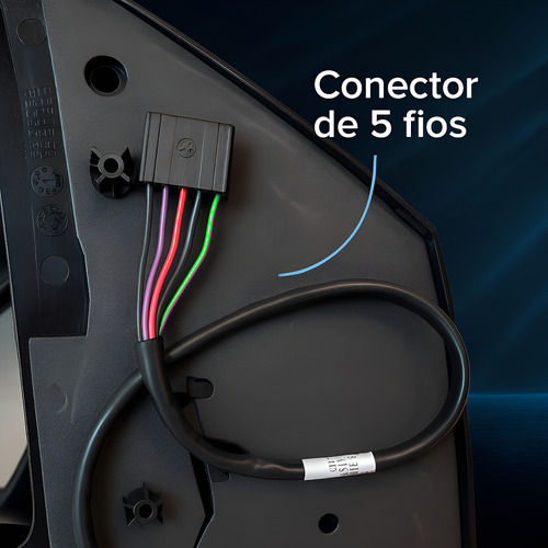 Retrovisor Elétrico Fox 2010 À 2014 Esquerdo Ficosa Com Seta