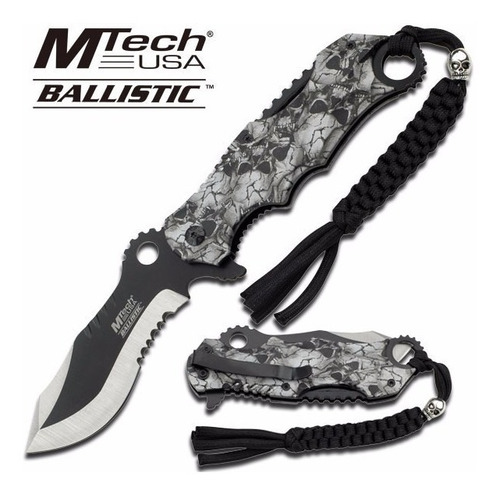 Imagen 2 de 9 de Cuchillo Navaja Mtech Usa Tipo Bowie + Cuerda Zombie Hunter
