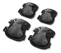 Comprar Kit Set de Rodilleras Y Coderas Tácticas Deportivas Militares Airsoft Paintball Gotcha Patineta Patinaje Ciclismo Multiusos XF Color Negro Protactical®