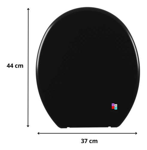 Tampa Vaso Sanitário Assento Macio Universal Soft Preto Preto