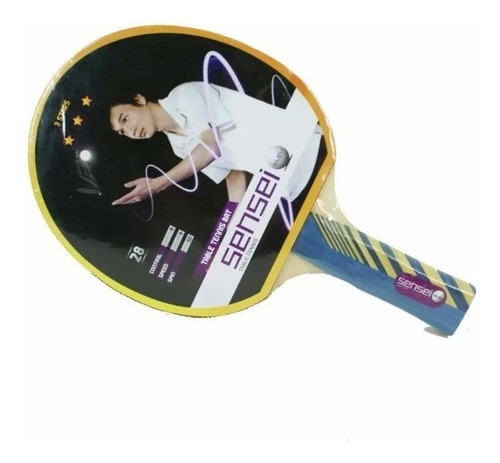 Imagen 2 de 3 de Paleta Ping Pong 3 Estrellas Sensei Tenis Mesa Profesional