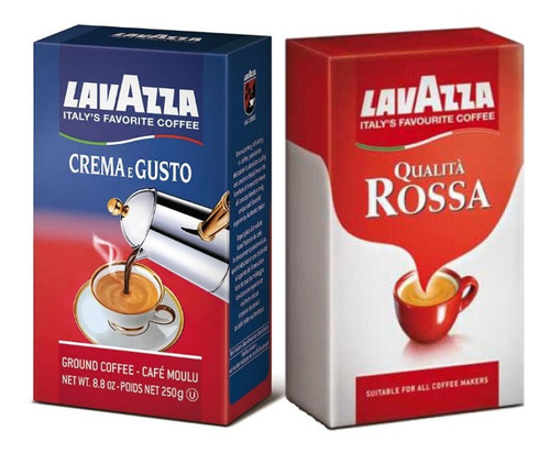 Lavazza Molido Crema E Gusto 250g & Qualita Rossa 250g 2pz