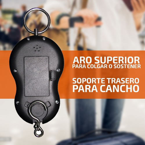 Balanza De Mano Digital 50 Kg Viaje Valija Equipaje Pesca