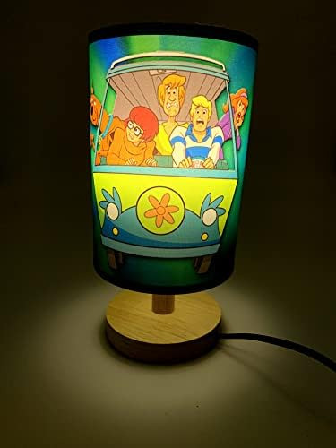 Scooby Scoob - Lámpara De Mesa Con Base De Madera, Decoració