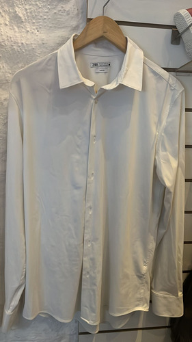 Camiseta Zara De Vestir Talle M Blanco 